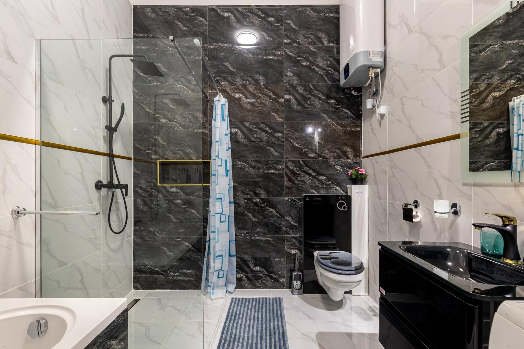 Apartament Black Marble Unique Design Near Danube River *